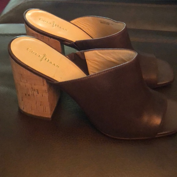 Cole Haan Shoes - Cole Haan mules w cork heal